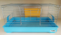 GABBIA CAVIA 1 ZINCCATA CON BASE AZZURRO CIELO