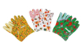 GUANTO DA GIARDINO BIMBO IN COTONE FANTASIA PALMO PUNTINATO PVC TG. S